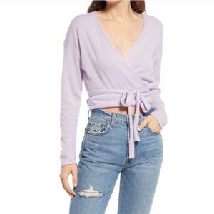 NEW Reformation Relaxed Cashmere Wrap in Lilac Size S  #1290